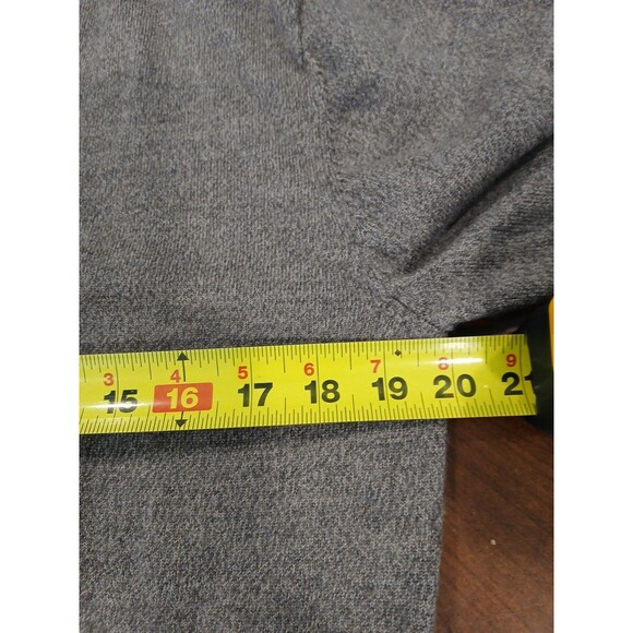 Turnbury Men's V Neck Sweater Size Large Extra Fine Merino Wool Brown Preppy - Picture 8 of 11